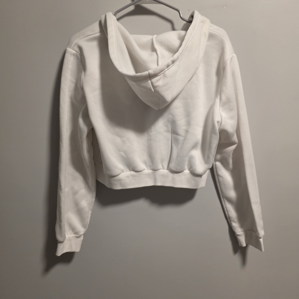 SHEIN Ribbed White Zip-Up Jacket - Picture 3 of 3